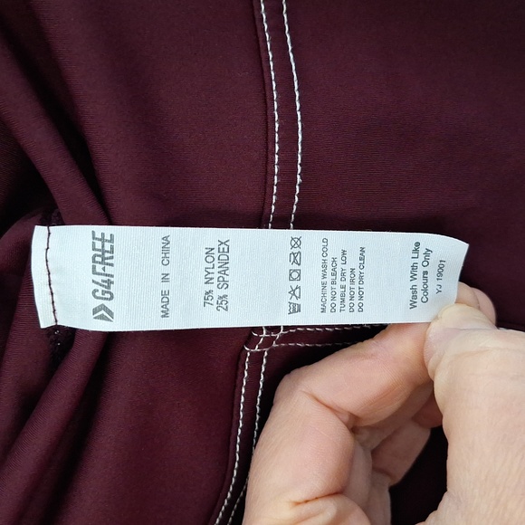 🍇 G4 Free maroon high waist athletic pants. XL. - Picture 8 of 8